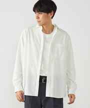 トリコットコーデュロイ ショートポイントカラーシャツ