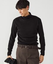 リブタートルネック ニット