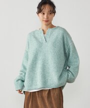 【セットアイテム】キーネックニット＋Ｔシャツ
