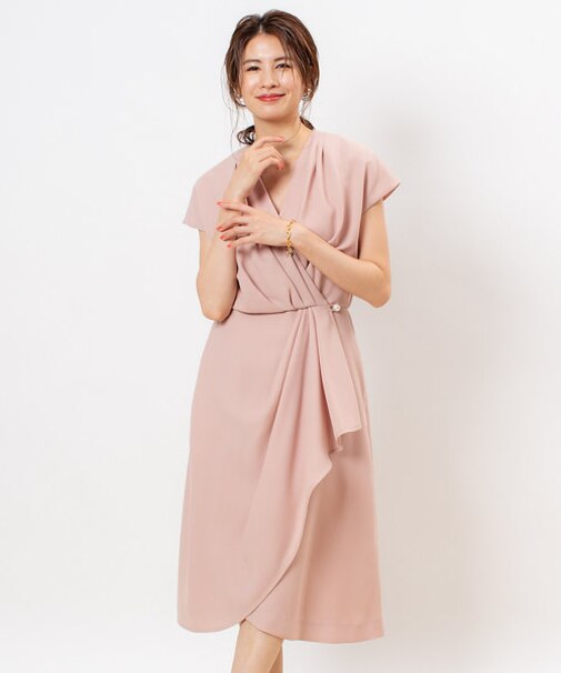 【FLICKA】アシメドレープドレス