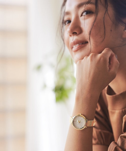 【PIERRE LANNIER】クリスタル メッシュベルト P105J・P107