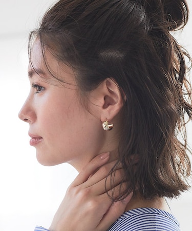 【sauvage peau 】メタルドロップピアス