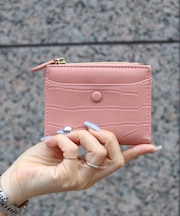 【mieux un】クロコ風型押しミニウォレット