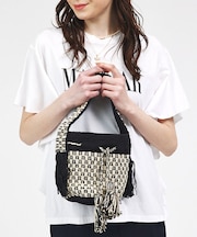 【Swaraj】ジャガードバケツ型バッグ