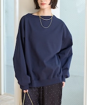 ゆるシルエットバックヘンリーカットプルオーバー