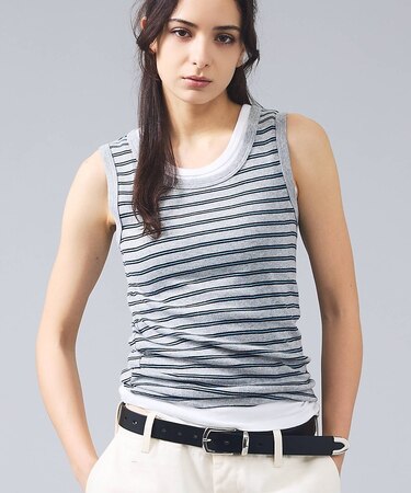 【Robert P.Miller/ロバートピーミラー】パネルリブタンクトップ【W