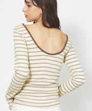 【Robert P. Miller】パネルリブ バックオープンロンT / 背あき