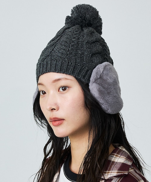 レディースのハンチング・ベレー帽（グレー）の通販｜&mall（アンド