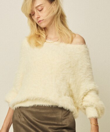 【人気2025AW新色追加】【一部店舗限定】3wayルーズラメニット/オフショル