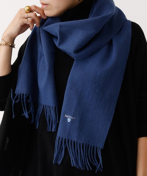 【BARBOUR/バブアー】プレーンラムウールスカーフ / マフラー / ウール