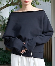 オフショルスウェットプルオーバー