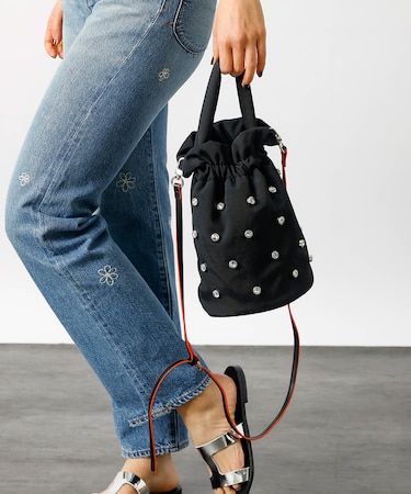 【cheek/チーク】2WAY ミニショルダーバッグ / ラインストーン / キ