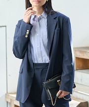 【セットアップ対応】ビッグシルエットシングルジャケット