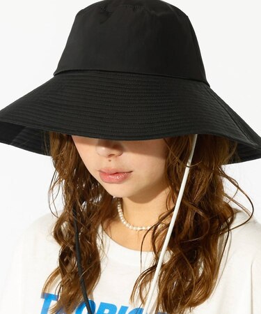 【Ruben/ルーベン】ラスターワイドブリムハット（顎紐付き）【WEB限定】