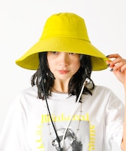 【Ruben/ルーベン】ラスターワイドブリムハット(顎紐付き)【WEB限定】