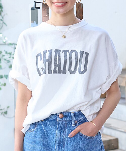 定価10890円　CHATOU レミレリーフ　tシャツ REMI RELIEF／レミレリーフ】別注 CHATOU Tシャツ｜ルージュ・ヴィフ