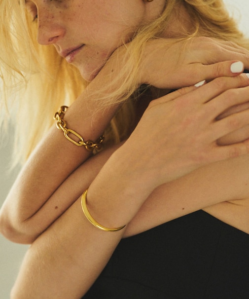 【ADRAR/アドラル】ブレスレット Long＆Short Chain BL