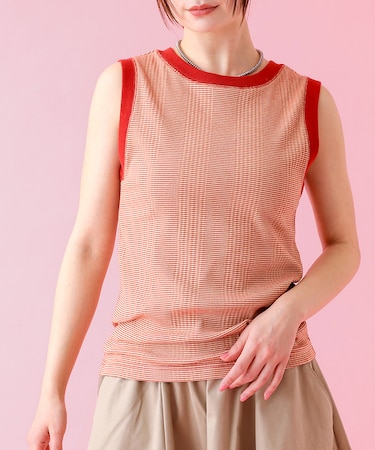 【JOHNBULL/ジョンブル】クールタッチ ランダムテレコ タンクトップ /