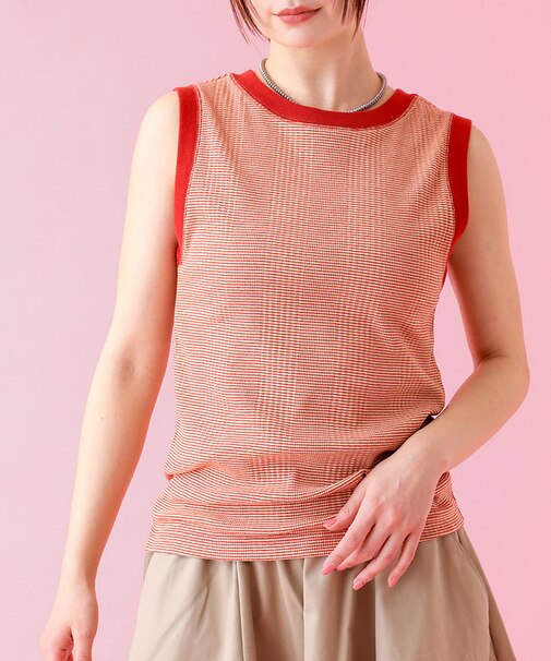 【JOHNBULL/ジョンブル】クールタッチ ランダムテレコ タンクトップ /