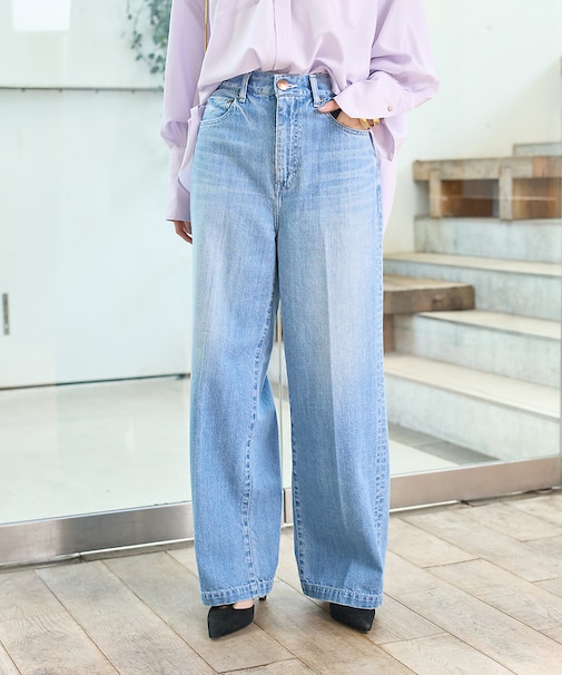 【RED CARD/レッドカード】Slogan ルーズストレートデニム