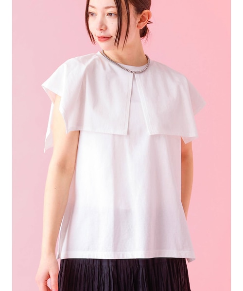 【Le Melange/ル・メランジュ】：レイヤードデザインT/接触冷感【WEB Le Melange/ル・メランジュ】：レイヤードデザインT/接触冷感