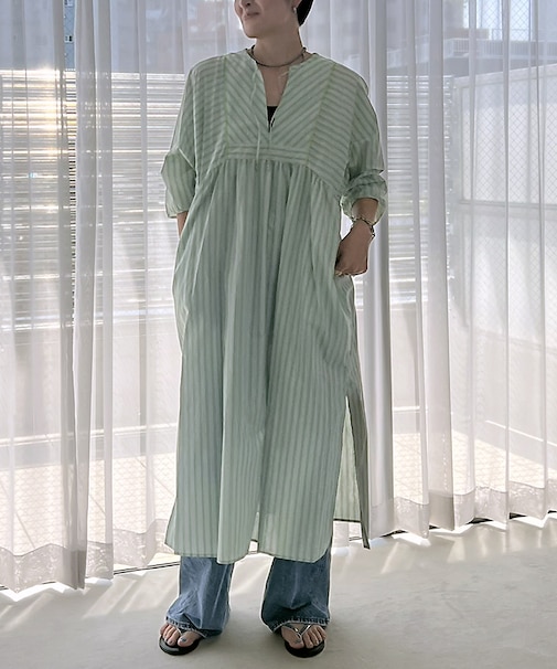 【Le Melange/ル・メランジュ】ストライプスワンピース/ワンピース/スト