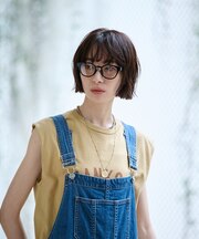【Le Melange/ル・メランジュ】プリントノースリーブTシャツ/コラボ/ノ