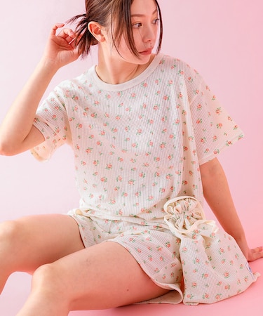 【JEMORGAN / ジェーイーモーガン】半袖＆ショーツ＆巾着３点セット/ルー