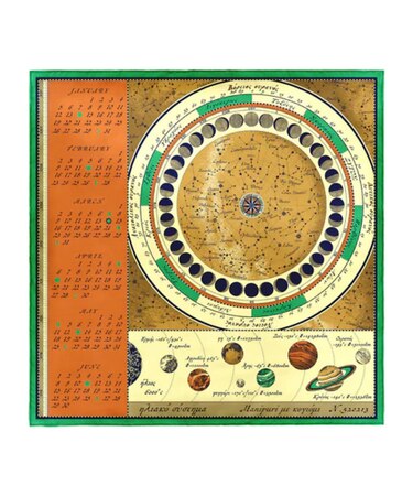 【manipuri/マニプリ】ホロスコープ シルクスカーフ 65×65