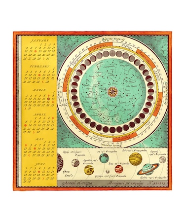 【manipuri/マニプリ】ホロスコープ シルクスカーフ 65×65