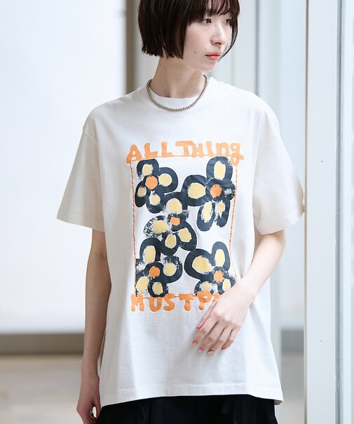【KURO/クロ】ANYTHING FLOWER Tシャツ/日本製【WEB限定】