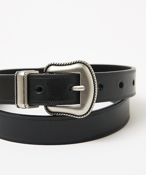 stylemixerスクエアバックルレザーベルト黒スタイルミキサー牛革ブラック TODAYFUL - stylemixerスクエアバックルレザーベルト黒スタイル