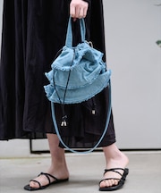 【Ampersand / アンパサンド】Denim  frilr bag　ME-