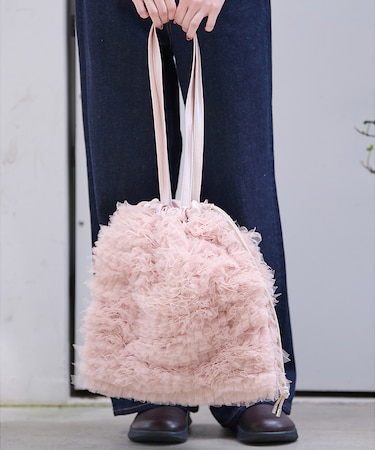 【Ampersand / アンパサンド】Tulle frill bag/ME-2