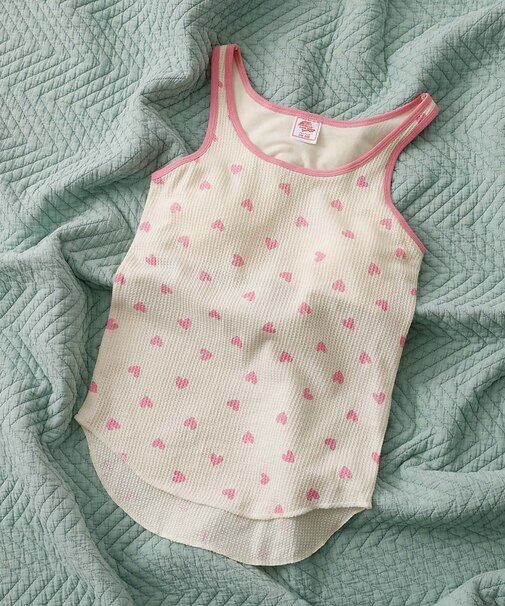 【JEMORGAN/ジェーイーモーガン】カップ付クレリックタンクハート柄/カップ