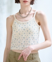 【JEMORGAN / ジェーイーモーガン】カップ付きクロップドキャミソール/花