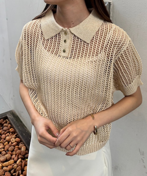 【一部店舗限定】メッシュニットポロシャツ