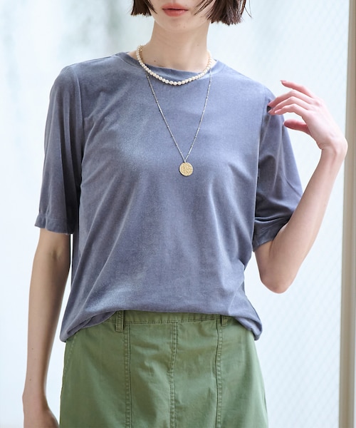 MICA&DEAL マイカアンドディール シアー ベロア ロングスリーブ MICA&DEAL マイカアンドディール シアー ベロア ロングスリーブ