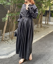 ヴィンテージキュプラウエストマークワンピース