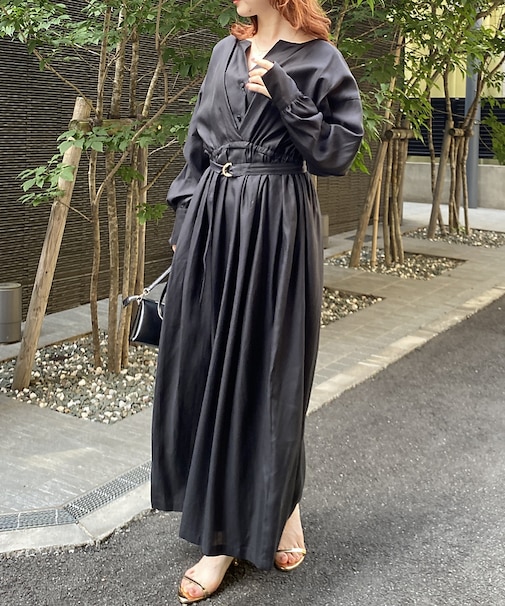 ヴィンテージキュプラウエストマークワンピース