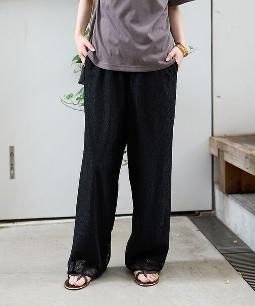 レースストレートパンツ