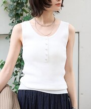 ヘンリーネックニットタンクトップ