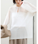 スキッパー風透かしメッシュニット