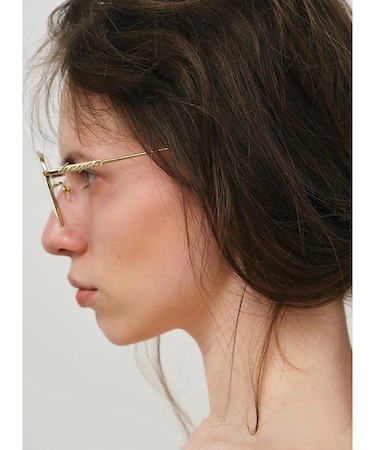 【heyep／ヘイップ】ラインストーン&ロゴ付アビエイターメガネ