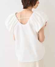 【一部店舗限定】Vネックボリュームスリーブブラウス