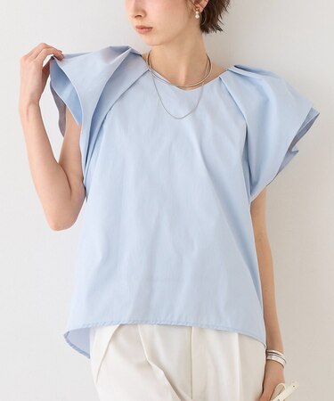 【一部店舗限定】Vネックボリュームスリーブブラウス