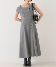【一部店舗限定】アシメショルダーワンピース