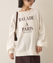 裏毛ロゴタックスリーブスウェット