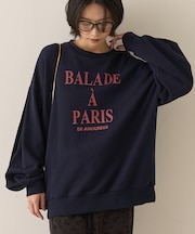 裏毛ロゴタックスリーブスウェット