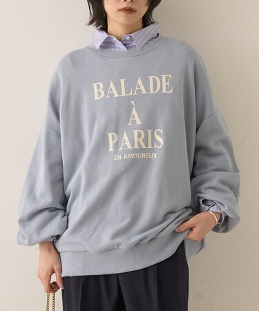 裏毛ロゴタックスリーブスウェット